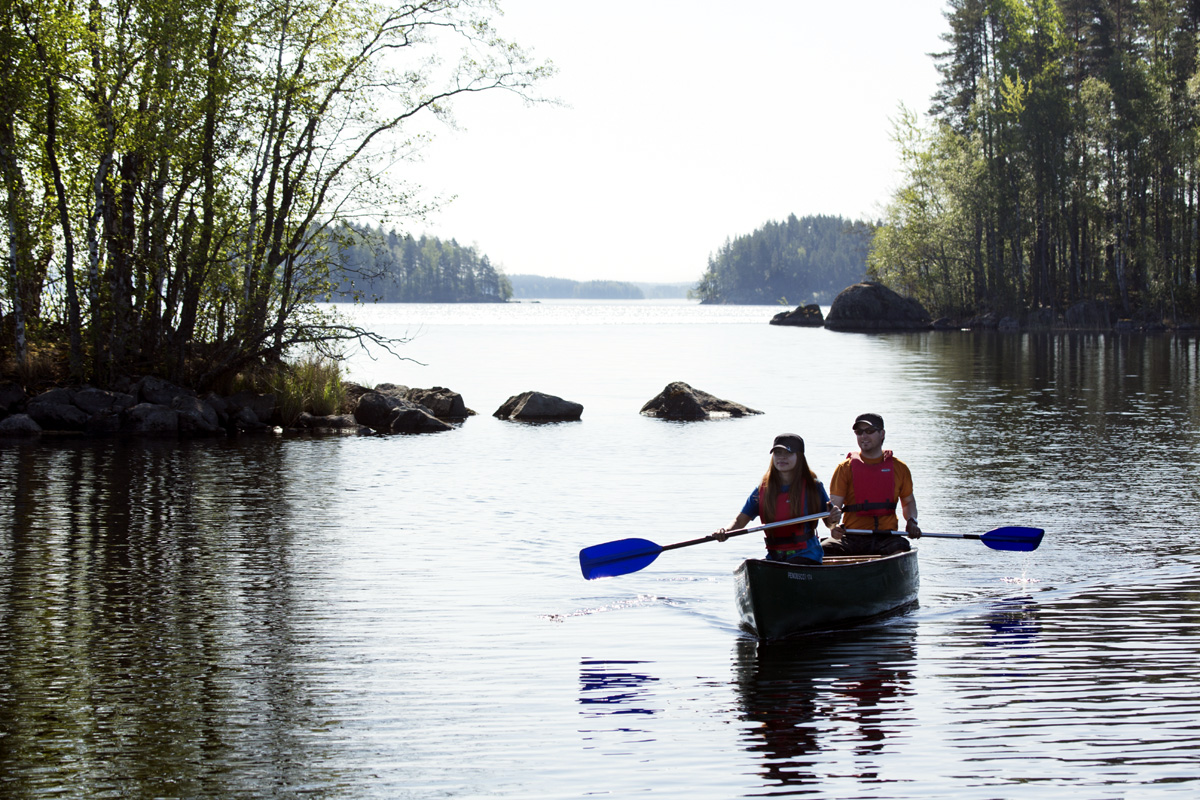 在 Linnansaari 国家公园湖上泛舟，尽享优美的顶级国家公园美景